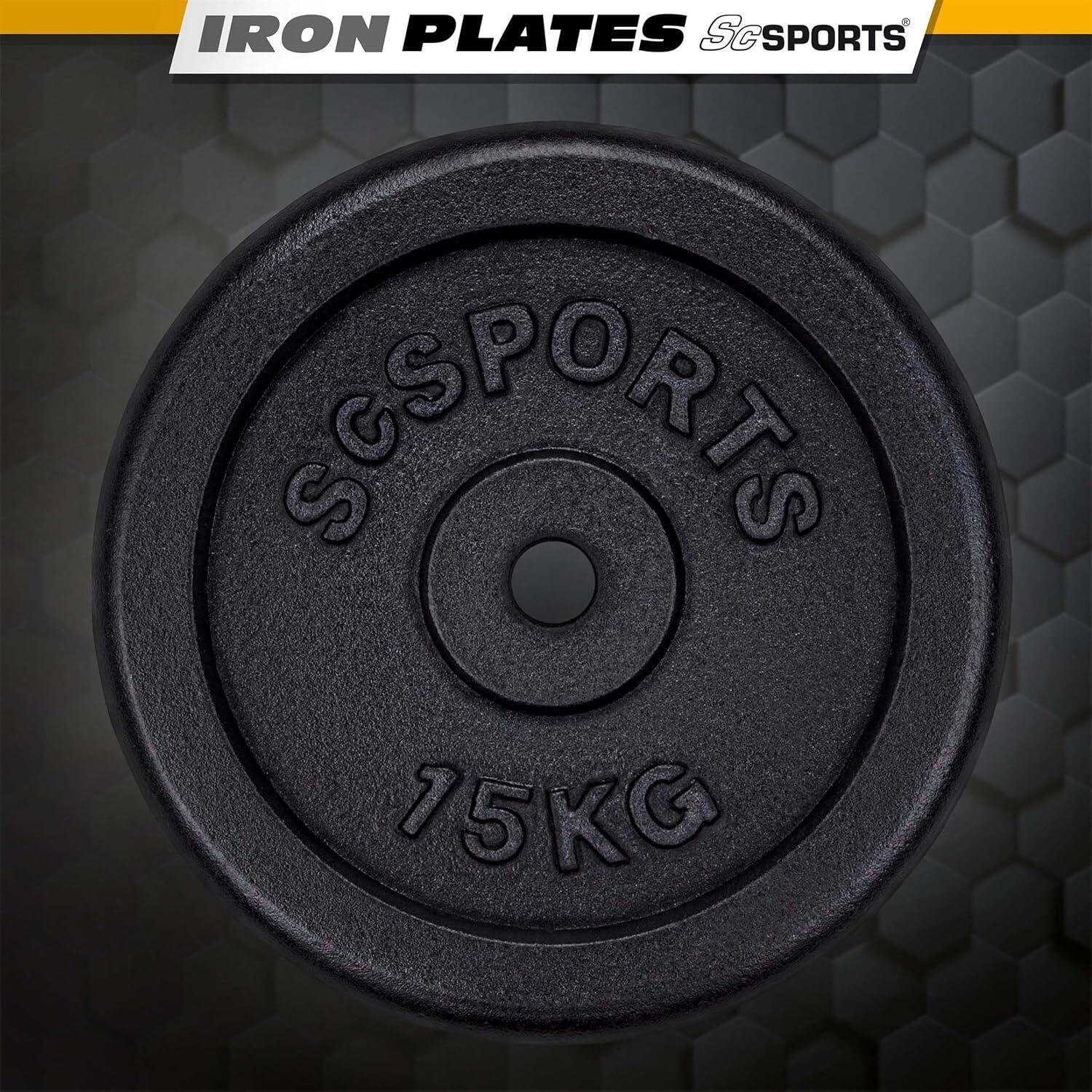 LOT DE DISQUES EN FONTE 31MM |SCSPORTS | MUSCULATION | POIDS AU CHOIX 3/6