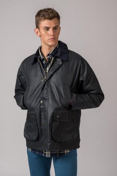 CHAQUETA ENCERADA BURLEY AZUL MARINO 2/5