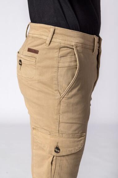 PANTALON CARGO CAMEL 3/5