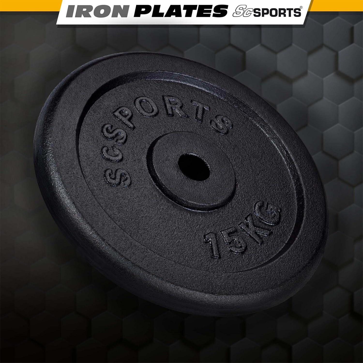 LOT DE DISQUES EN FONTE 31MM |SCSPORTS | MUSCULATION | POIDS AU CHOIX 4/6