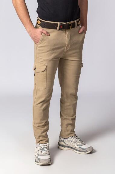 PANTALON CARGO CAMEL 4/5