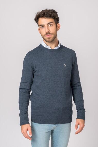 SUETER CUELLO REDONDO AZUL MARINO 3/5