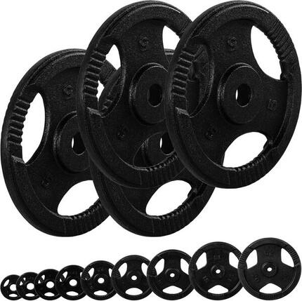 Hantelscheiben Set 30/31 mm Gusseisen Gripper 20 KG (4 x 5 KG)