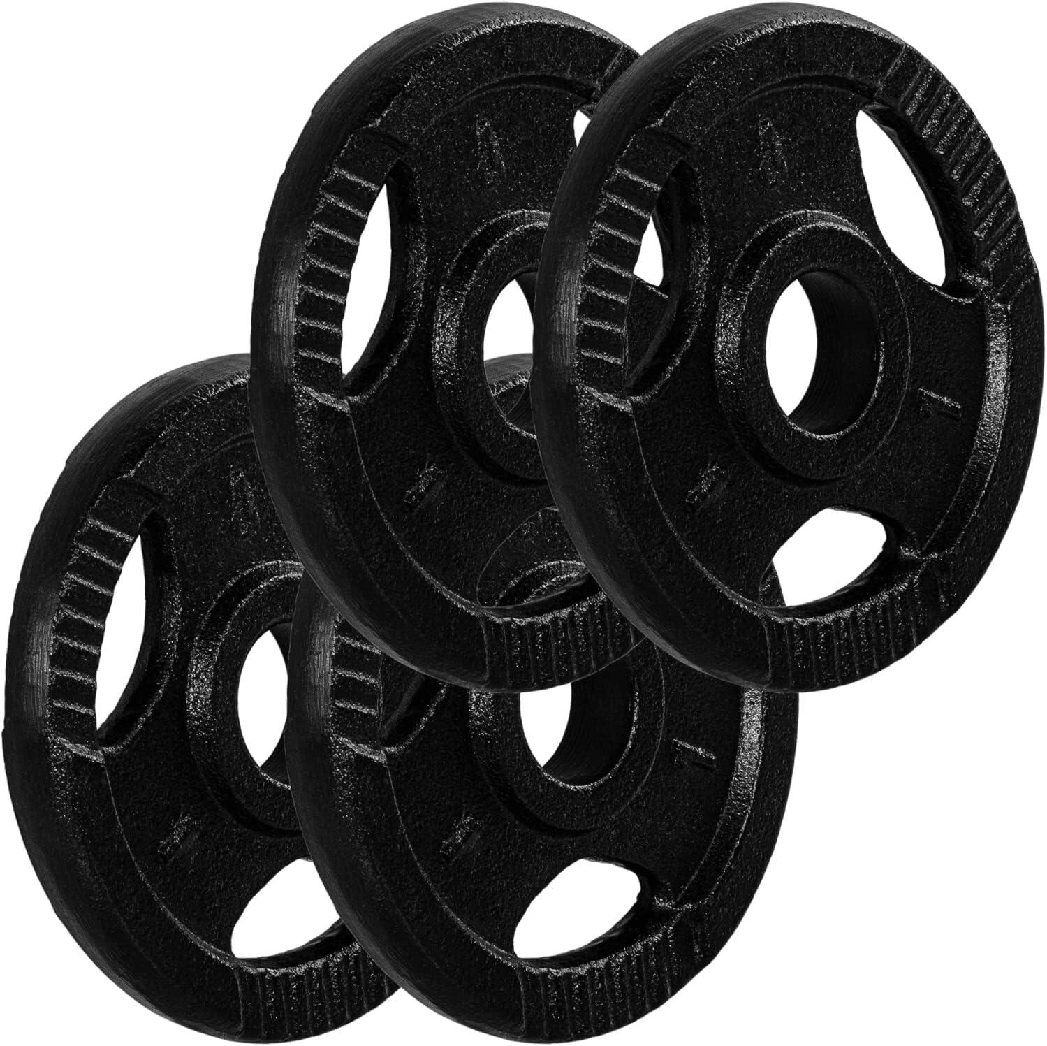 Disques de musculation 30/31 mm en fonte avec poignées 4x1kg 3/5