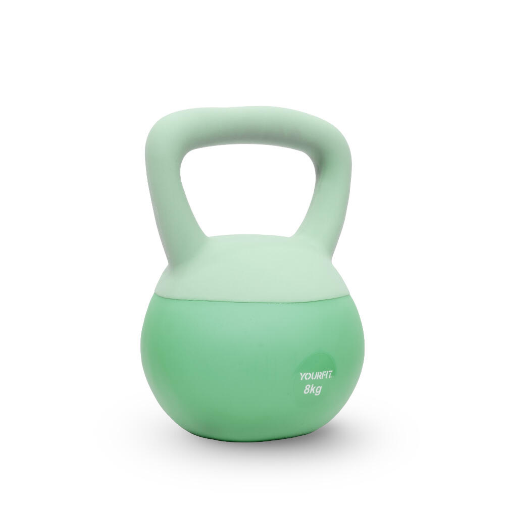 Yourfit - Haltère Russe 8kg Pvc - Kettlebell - Vert - 8 Kg - Decathlon