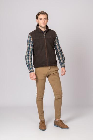 CHALECO POLAR BERLIN MARRON 3/4