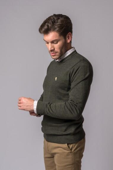 JERSEY CUELLO PICO VERDE KAKI 2/5