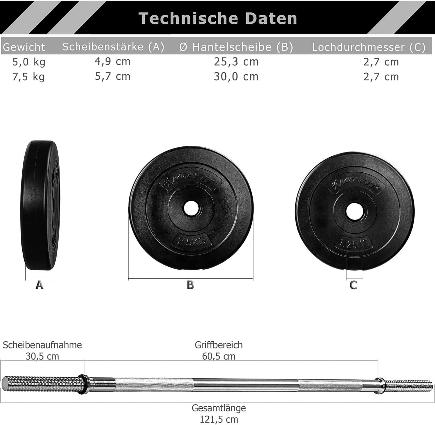 Langhantel Set 30 - 60 kg 4/7