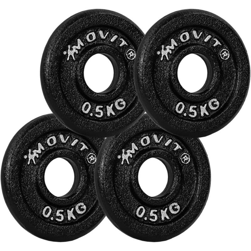 Set 4 x 0,5 Kg discuri, MOVIT® 2 kg, fonta