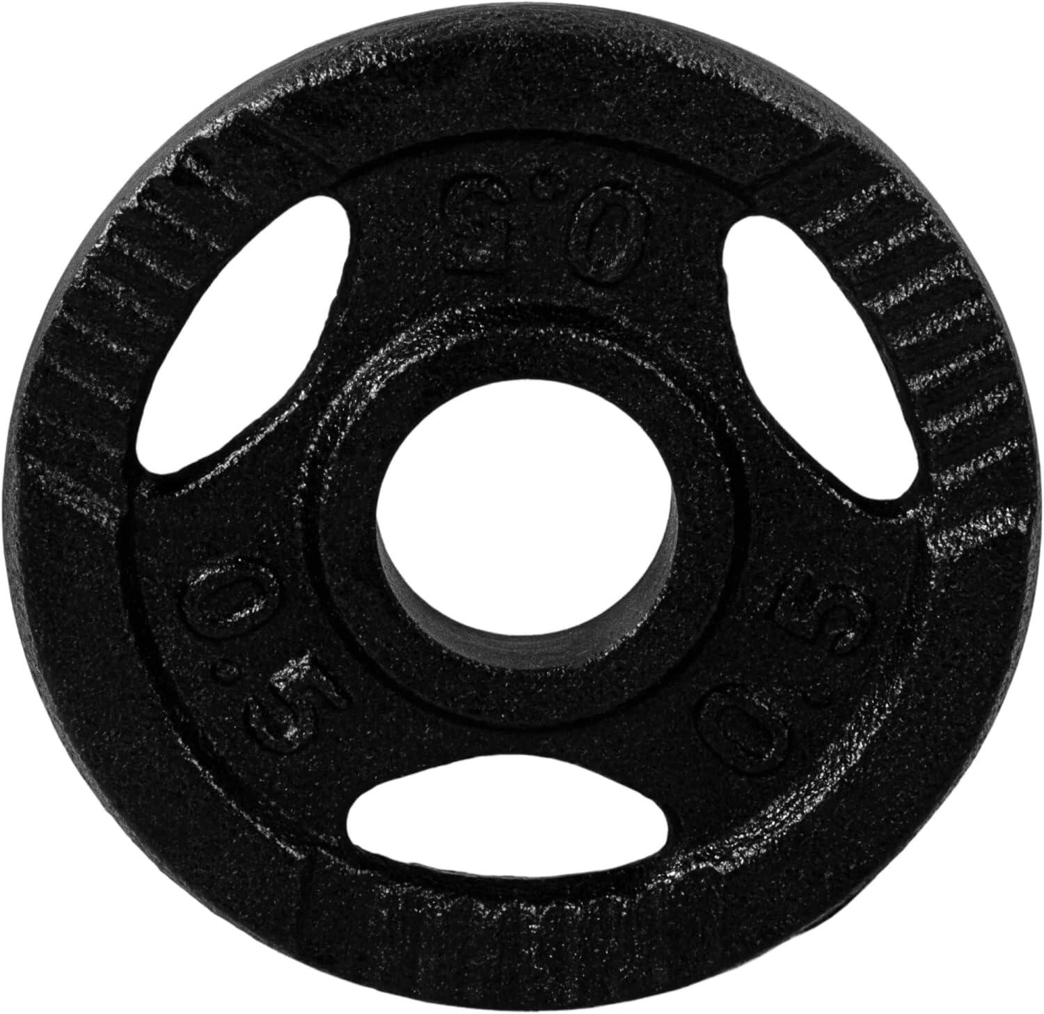 Hantelscheiben Set 30/31 mm Gusseisen Gripper 2 KG (4 x 0.5 KG) 3/5