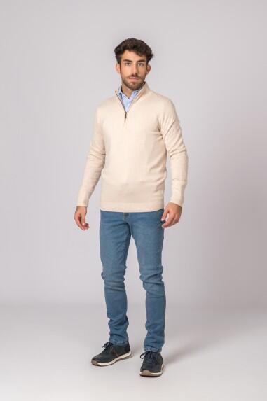 SUETER CUELLO CREMALLERA BEIGE 4/5