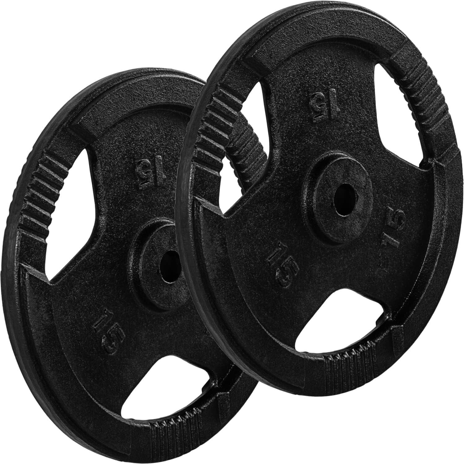 Hantelscheiben Set 30/31 mm Gusseisen Gripper 30 KG (2 x 15 KG) 3/5