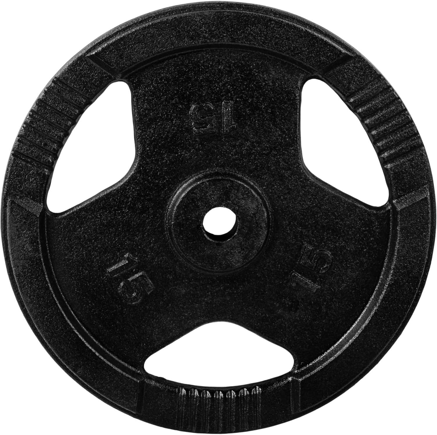 Hantelscheiben Set 30/31 mm Gusseisen Gripper 30 KG (2 x 15 KG) 4/5