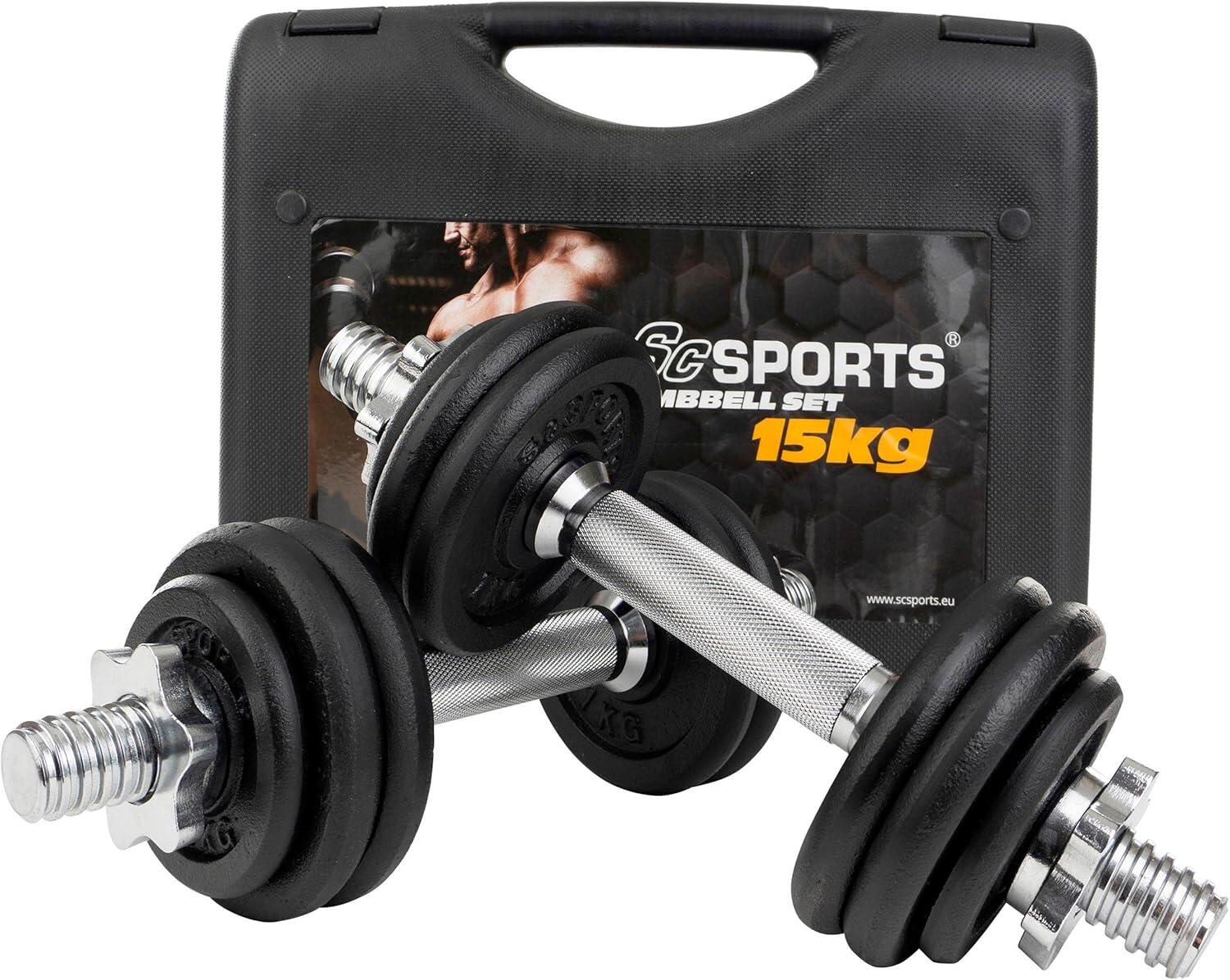 Haltères courts 15kg avec mallette 1/6