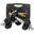 Set gantere și haltere cu valiză 15 kg elemente de fixare stea negru