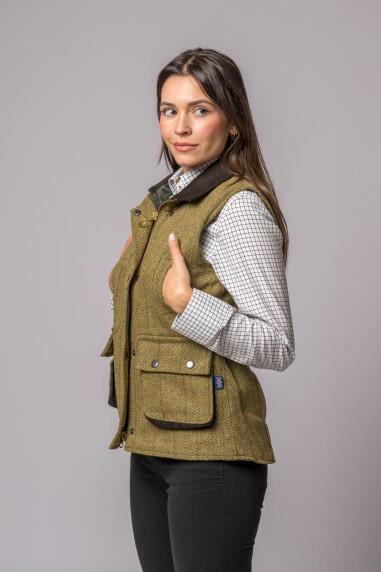 CHALECO TWEED LIGHT SAGE 2/5