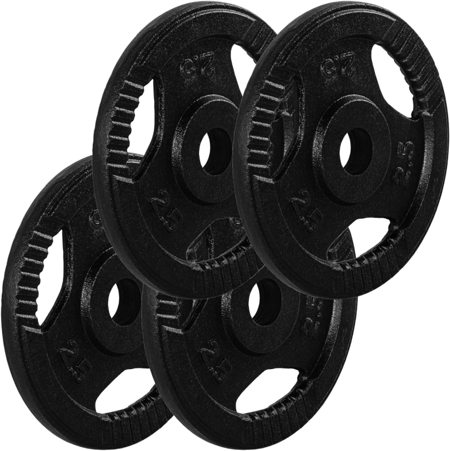 Hantelscheiben Set 30/31 mm Gusseisen Gripper 10 KG (4 x 2.5 KG) 3/5