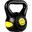 Kettlebell, MOVIT® de 4 kg, negru/galben