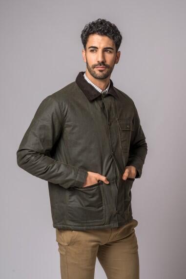 CHAQUETA ENCERADA PATRICK VERDE 3/5