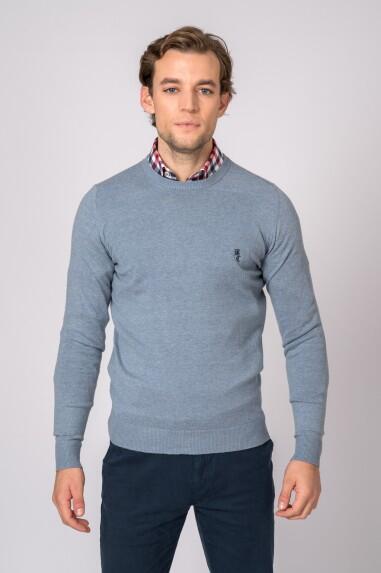 SUETER CUELLO REDONDO AZUL 4/5