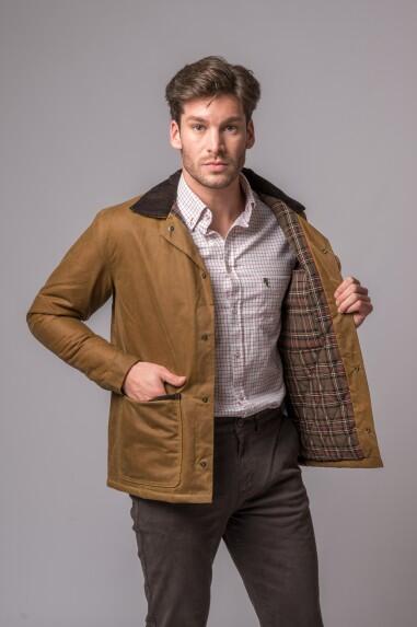 CHAQUETA ENCERADA PATRICK CAMEL 2/5