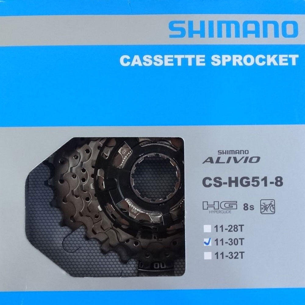 Shimano Alivio CS-HG51 8 Speed 11-30T HG Mountain Bike Cassette - Silver 3/5