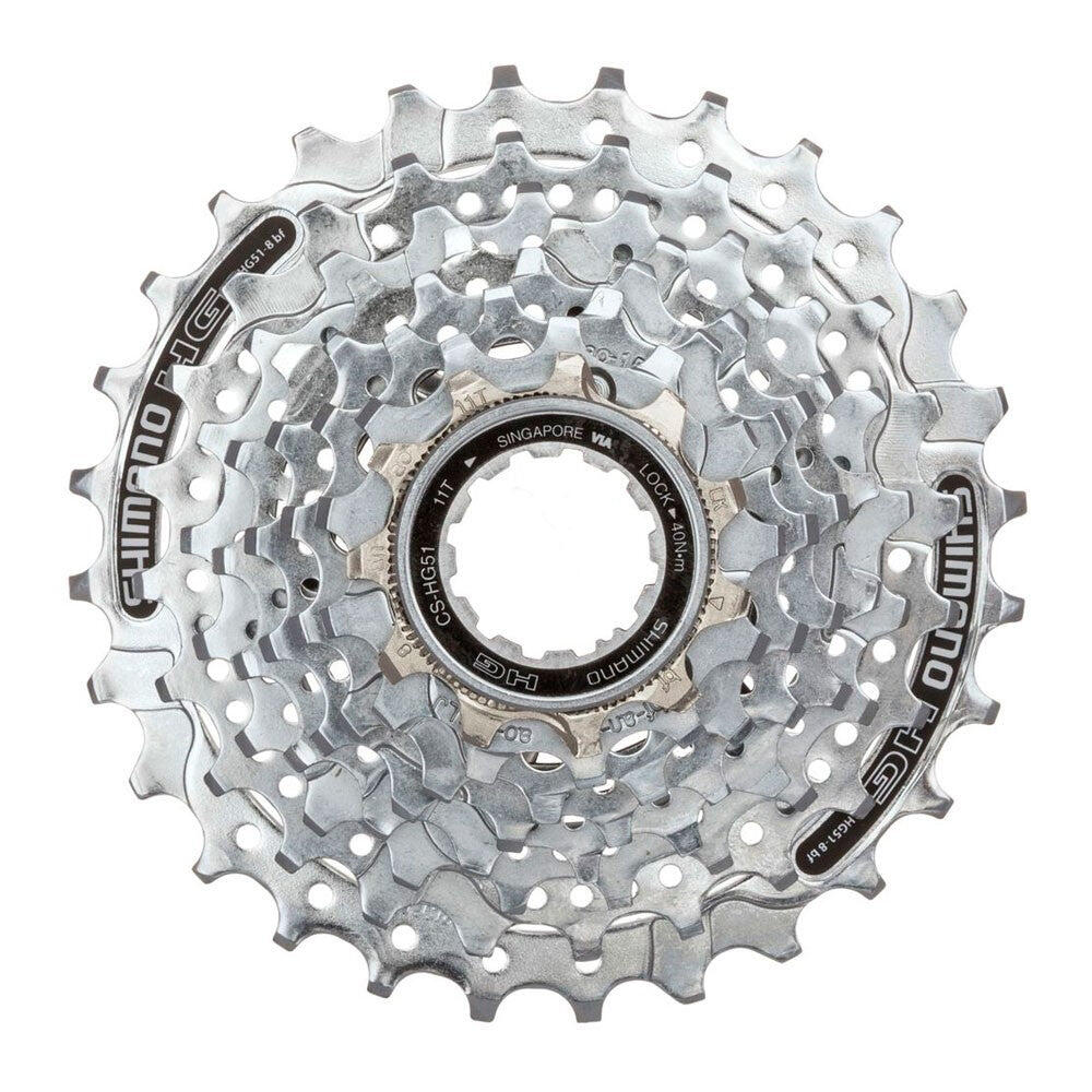 Shimano Alivio CS-HG51 8 Speed 11-30T HG Mountain Bike Cassette - Silver 2/5