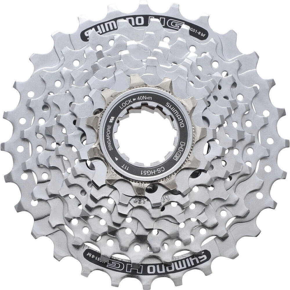 Shimano Alivio CS-HG51 8 Speed 11-30T HG Mountain Bike Cassette - Silver 4/5
