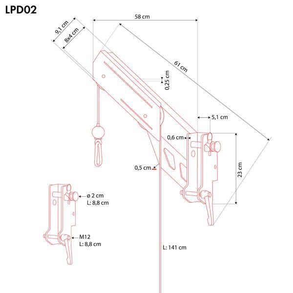 Hoogwerker voor apparatuur en energiecentrales LPD02 HMS 5/5
