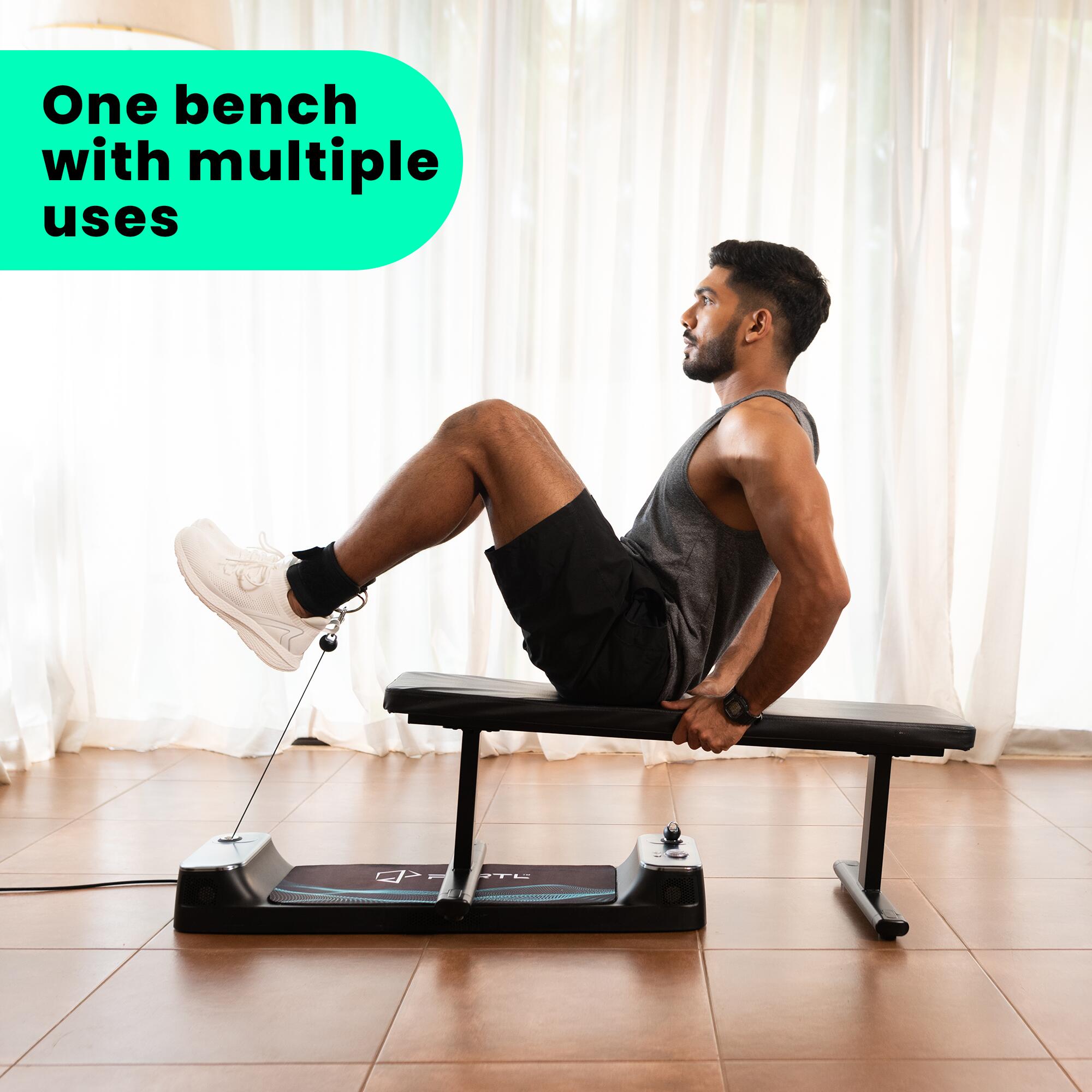 Portl UltraGym Performance Combo | All-in-One Smart Home Gym | Upto 70 kgs of Digital Weights | 150 + Exercises | Full Body Workout | Compact Multipurpose Portable Fitness Equipment | Strength Training System