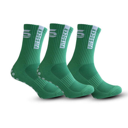 Combideal 3 paar Gripsokken Stripe - Wit
