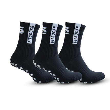 Combideal 3 paar Gripsokken Stripe - Wit