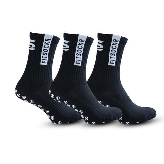 Offerta combinata: 3 paia di calze antiscivolo FitSockr – Nere