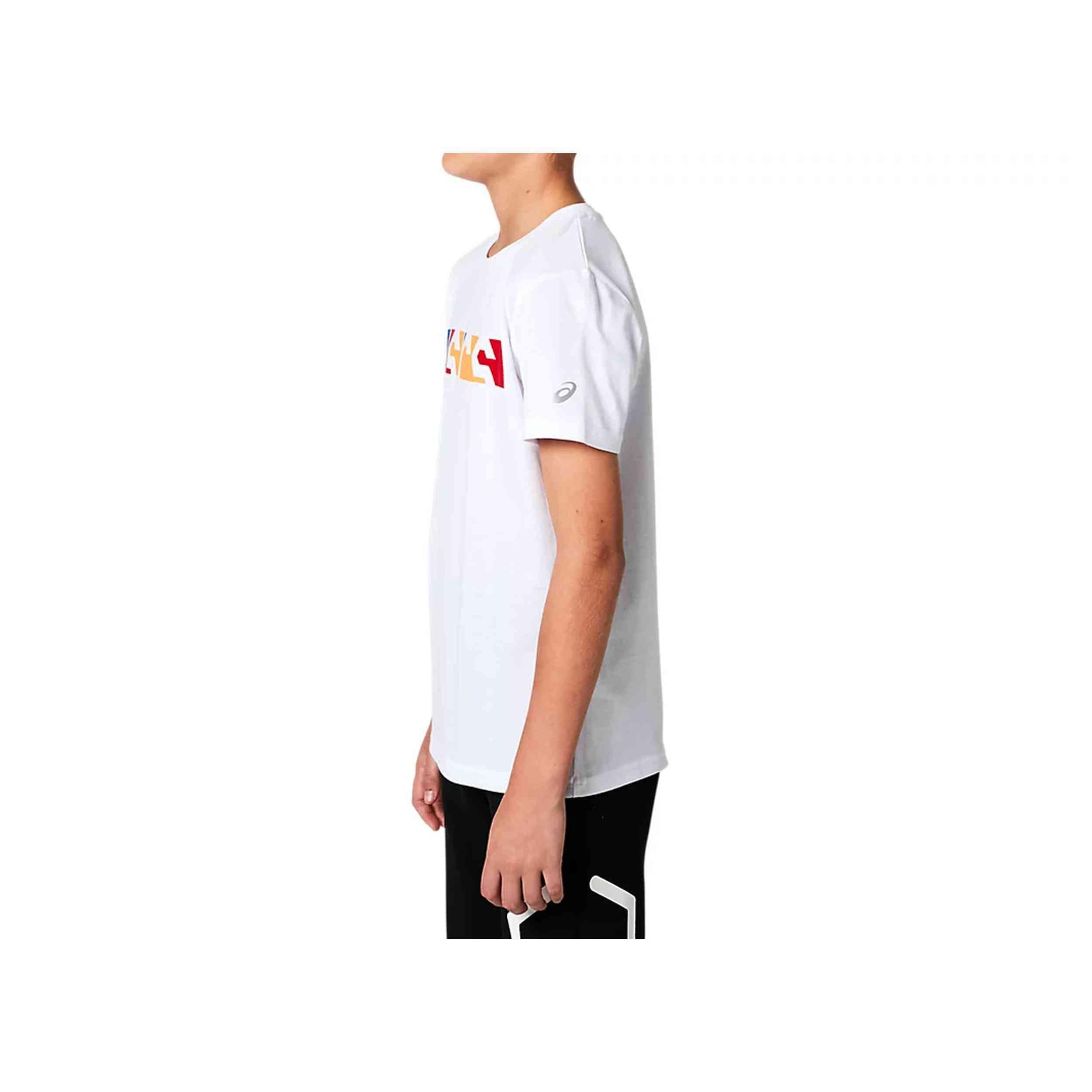 T-shirt Asics modèle 2034A083-100 pour unisexe enfants 3/5