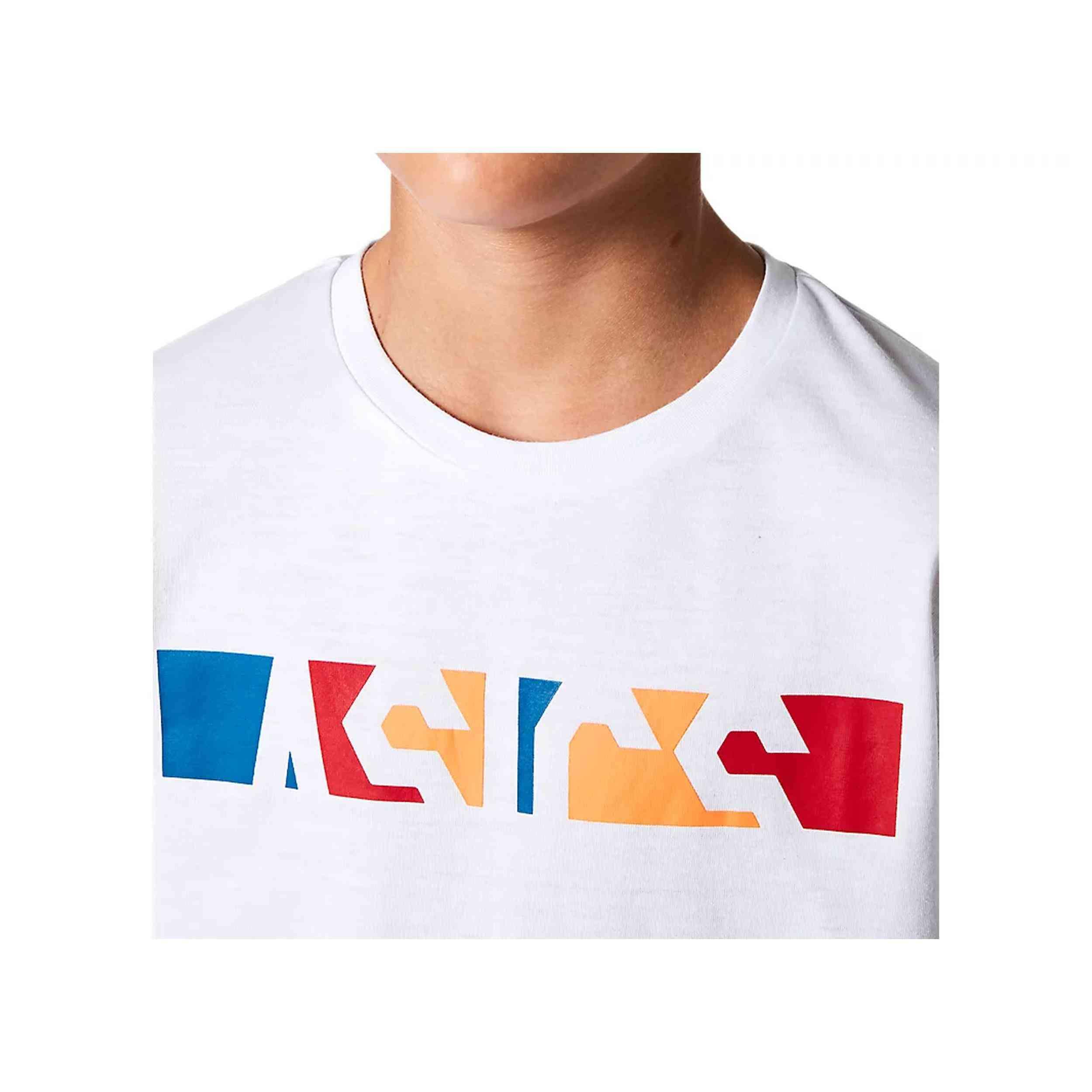 T-shirt Asics modèle 2034A083-100 pour unisexe enfants 4/5