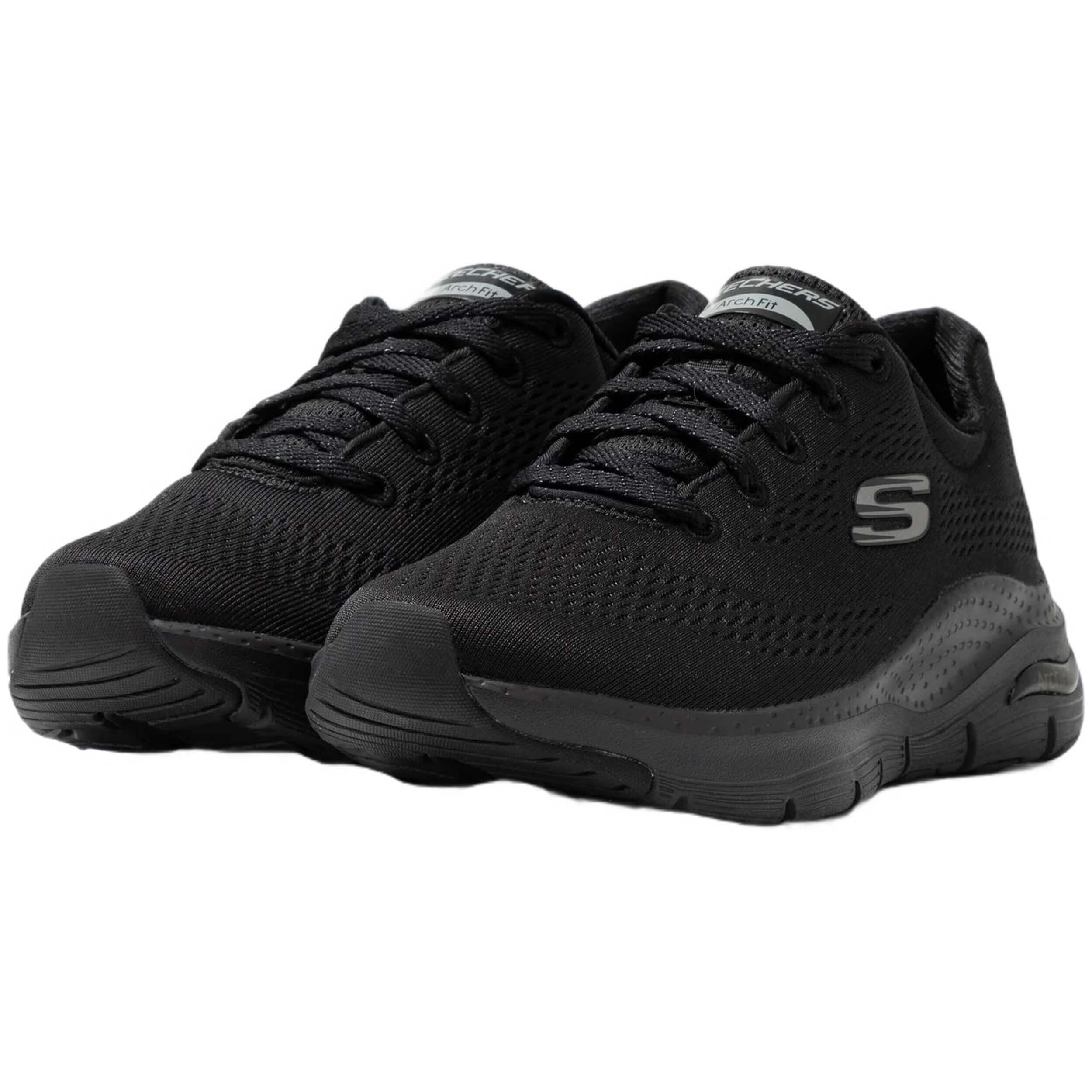 Sapatilhas de Caminhada para Mulher Skechers 149057_Bbk Pretas com Atacadores 5/5