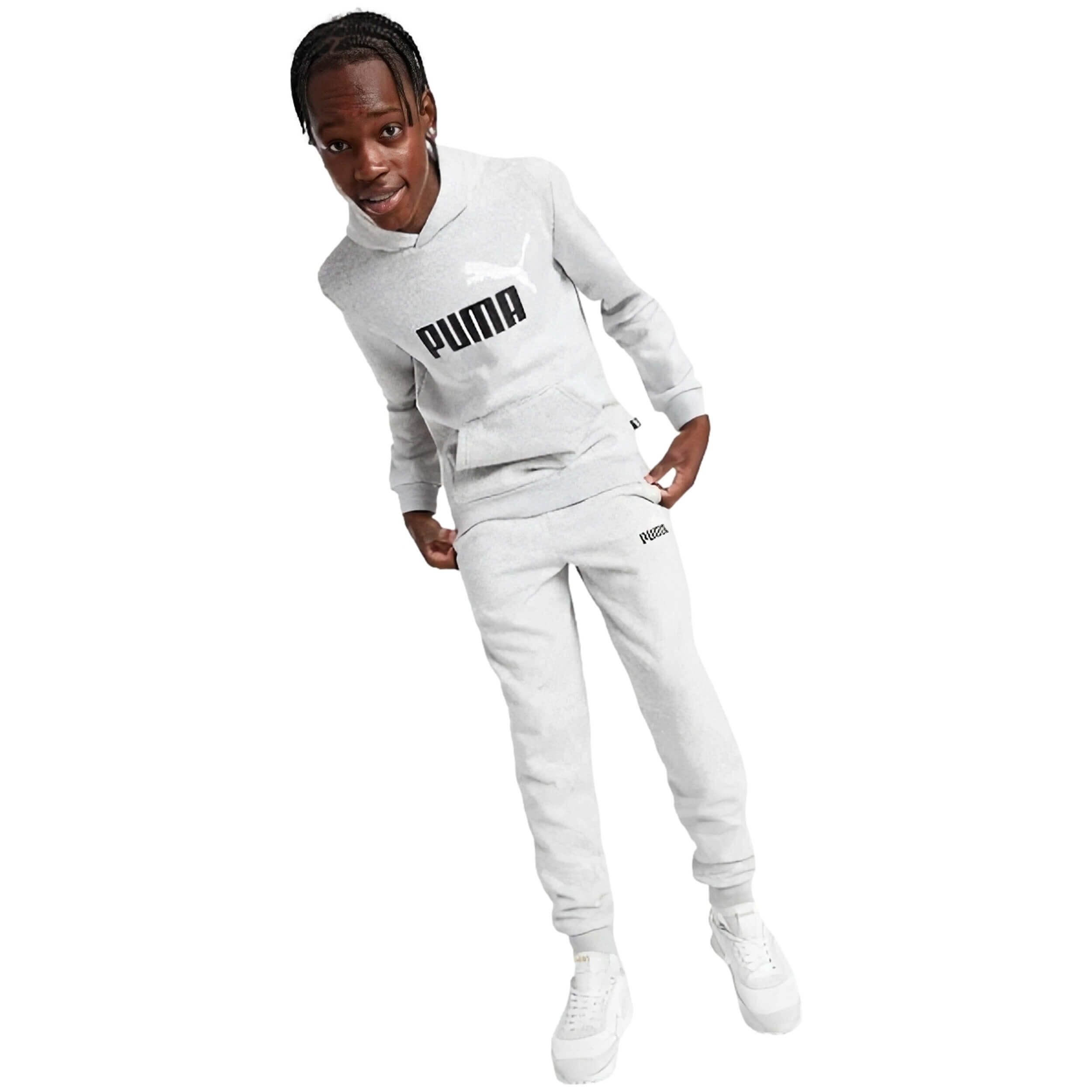 Felpa con cappuccio Puma modello 586987-04 per unisex ragazzi 4/4