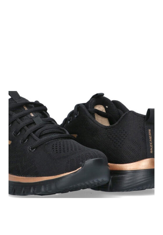Chaussures Lifestyle Skechers Gracefulget Connected Noir/Rose Gold Femme 6/6