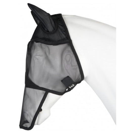 Maschera antimosche per cavalli con protezione UV per orecchie e naso Horka