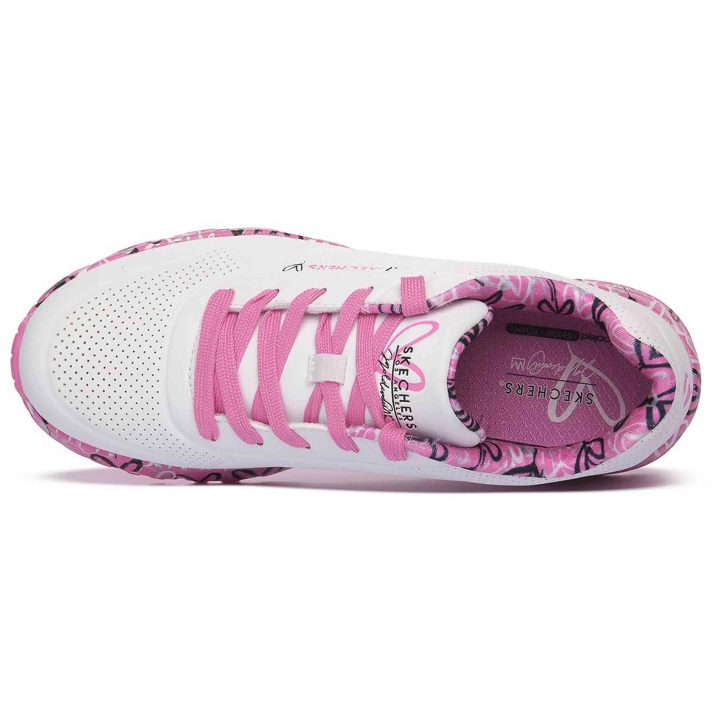 Sapatilhas Skechers modelo 314976LWHP para garotas 4/5