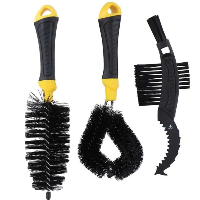 Dunlop 3-teiliges Fahrradbürsten-Set in Gelb und Schwarz 1/5