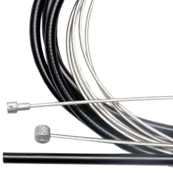 Simson Drum Brake Cable Set, Universal, Black, 2.25 m.
