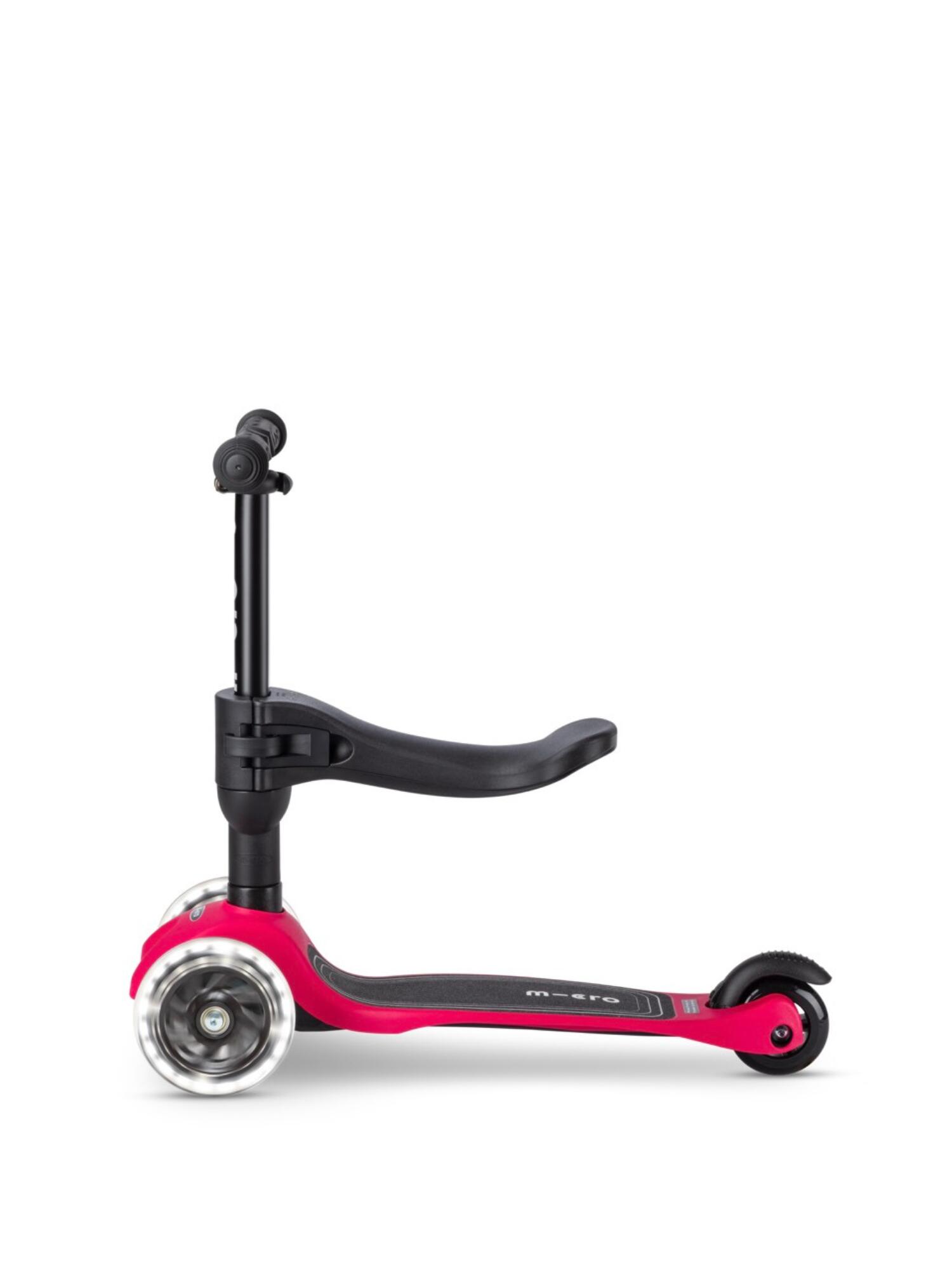 Trottinette évolutive Mini  3en1 Lite Framboise LED 3/7