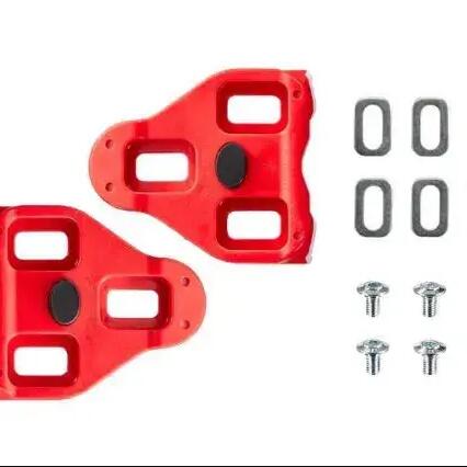 Look Delta 9 Degree Replacement Road Bike Cleats - Red