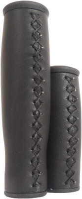 Handvatten stad leer - 135/92mm - zwart