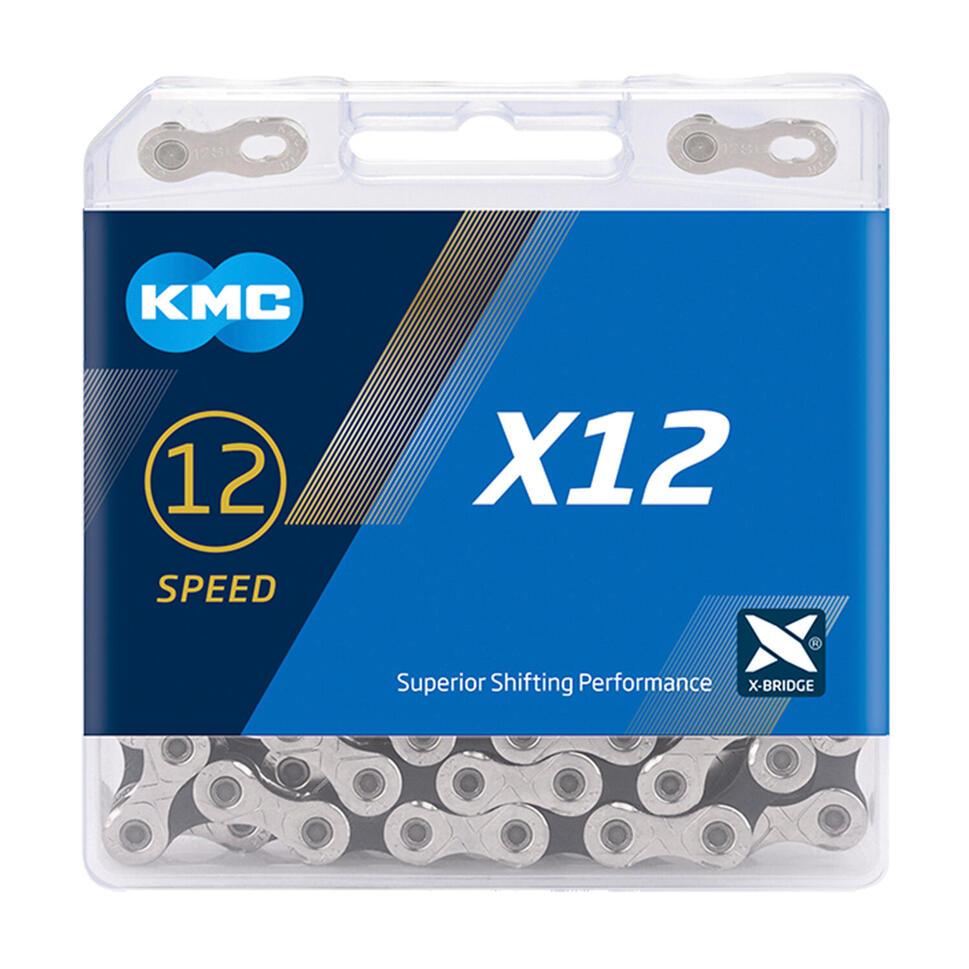 Łańcuch Rowerowy X12 Srebrny/Czarny 126 Ogniw