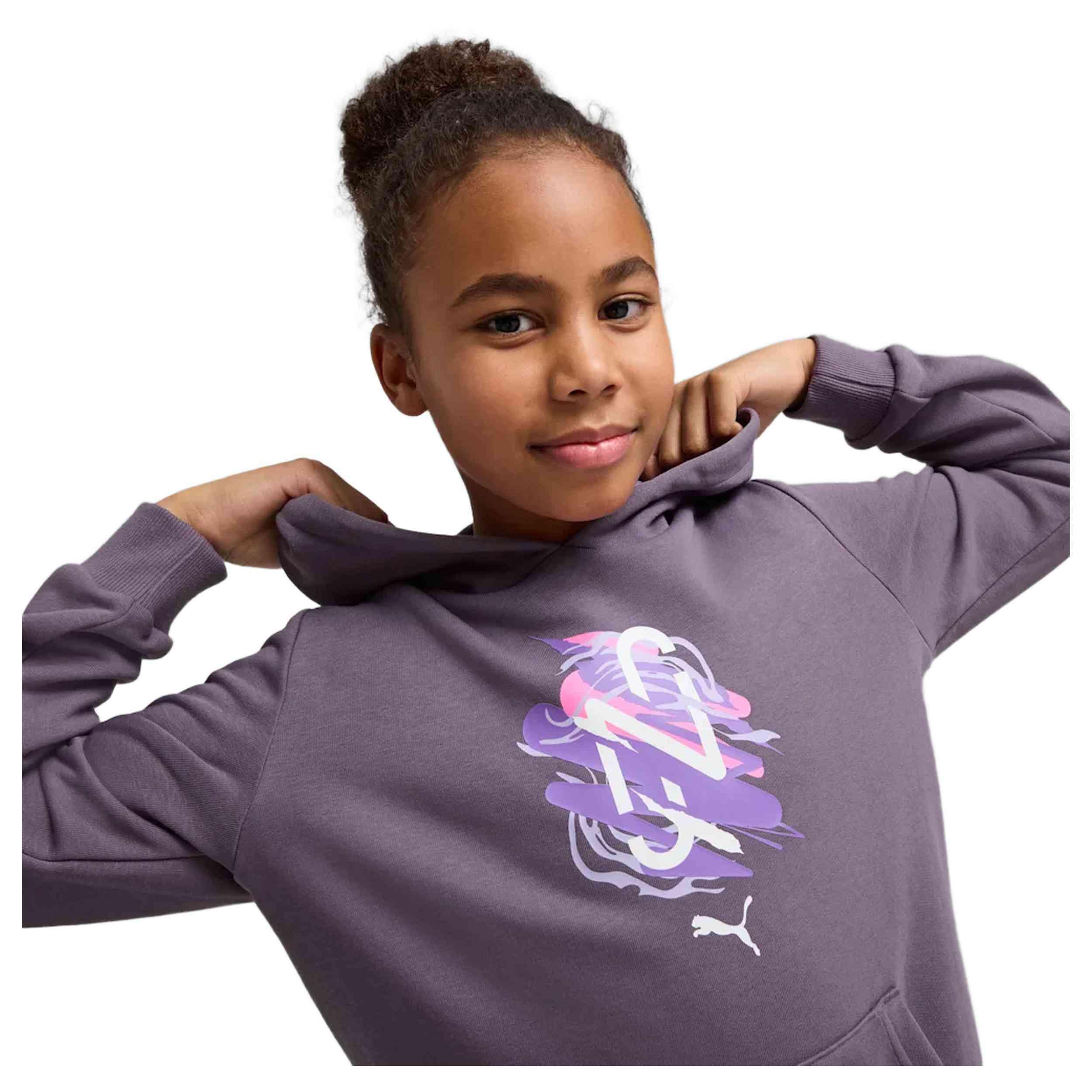 Sweat à capuche Puma modèle 660100-01 pour unisexe enfants 2/5