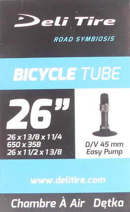 Deli Tire Inner Tube DV12 26 pouces 26x1 3 8 32 37-584 590 45 mm