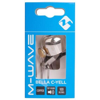 M-wave bella c-yell mini-bel koper/zilver, doorsnede 30mm