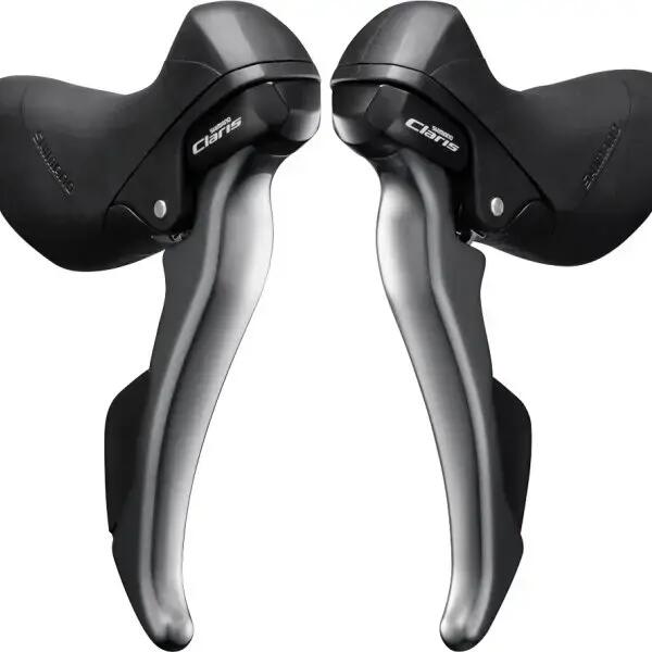 Shimano Claris ST-R2000 2 x 8 Speed Shift Lever Set Gray Black